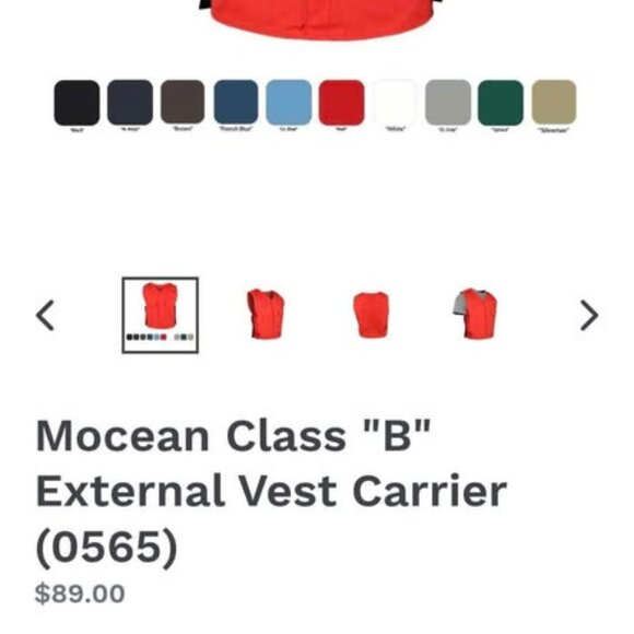 Mocean Class "B" External Carrier Bicycle Patrol Vest - BRAND NEW. Size Small - Picture 5 of 6